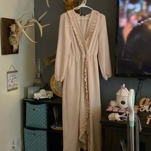 Cream colored long dress simplee